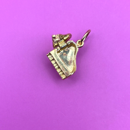 14k piano charm