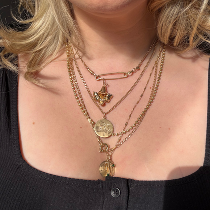 14k curb chain with large c-clasp 18.75"