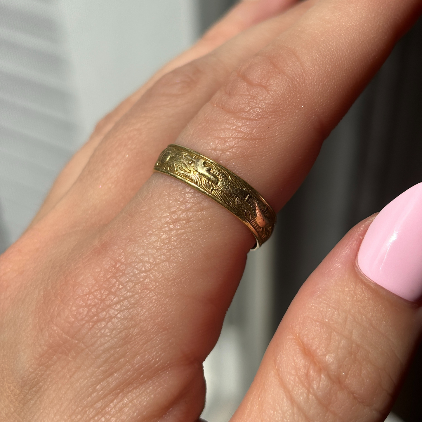 19k dragon wraparound ring