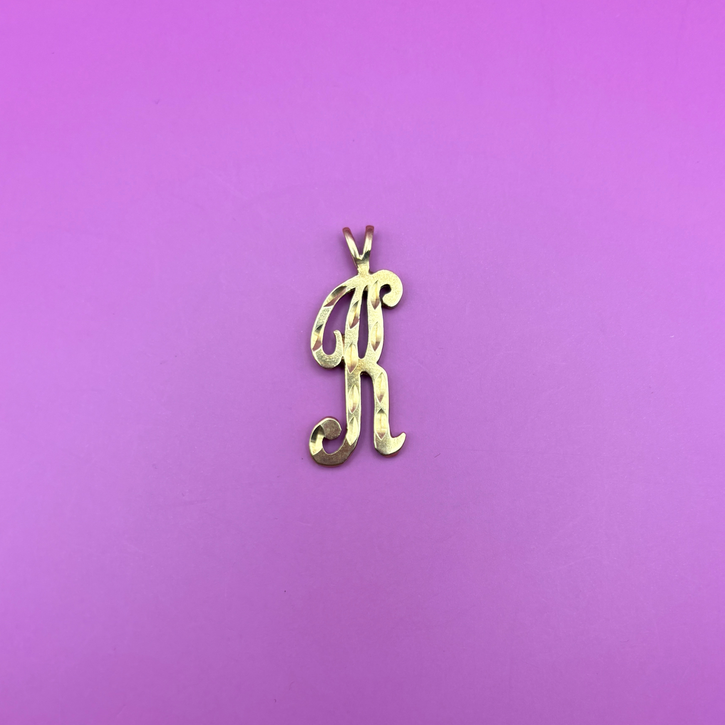 14k letter K charm