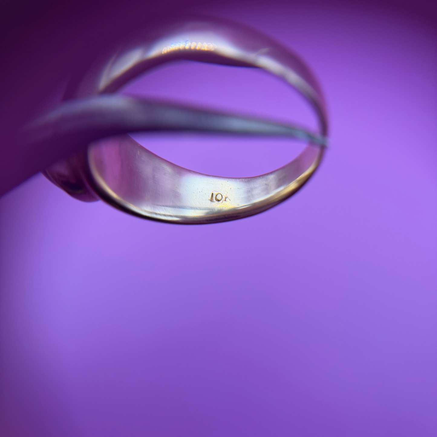 10k cabochon ring clone with black star sapphire