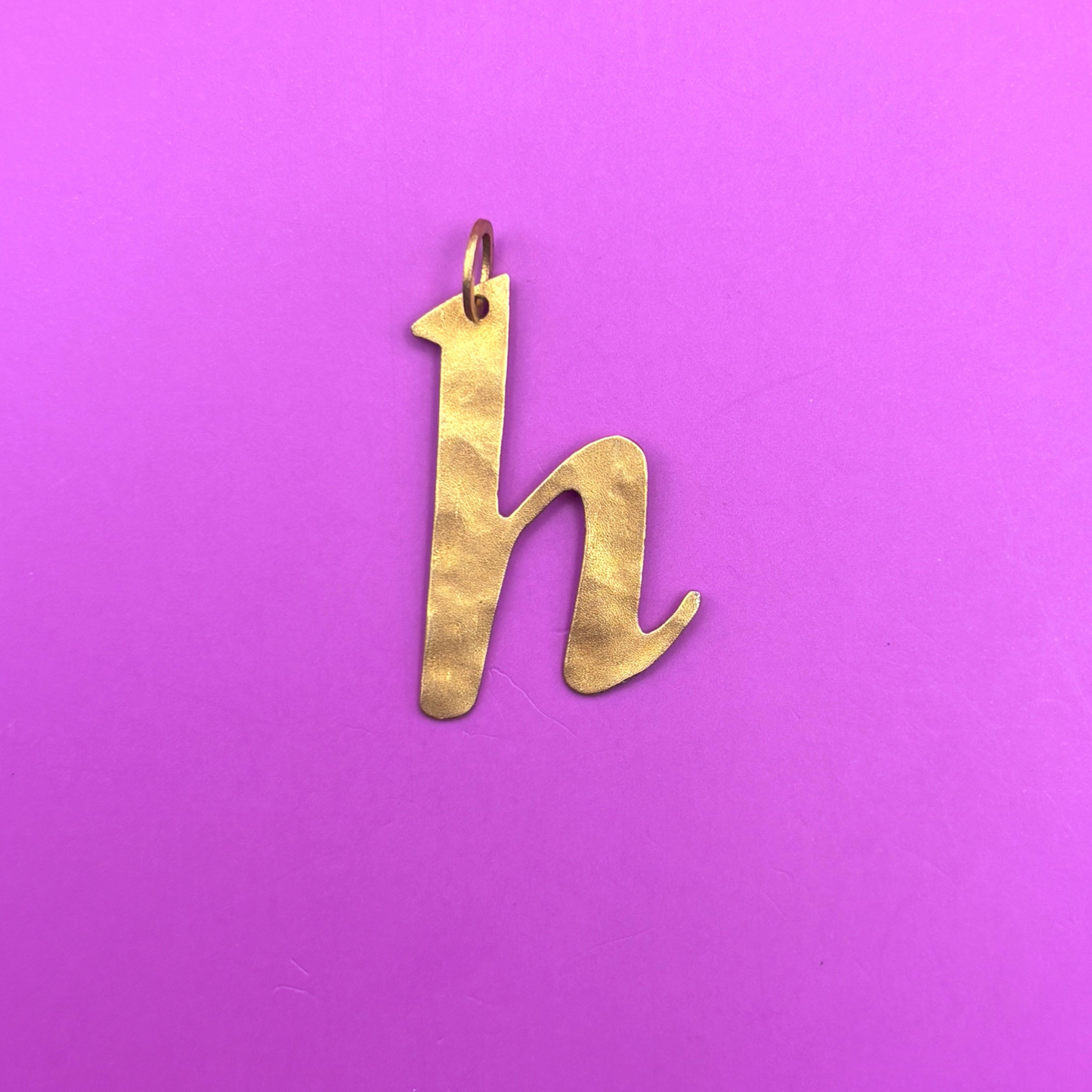 14k letter H charm