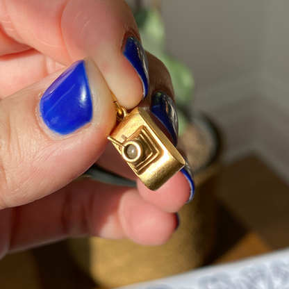 14k camera charm