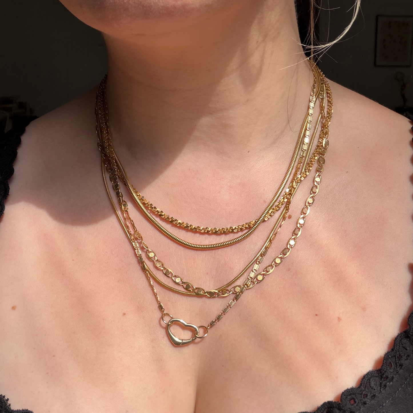 14k snail meets curb sans-a-clasp chain 20.25"