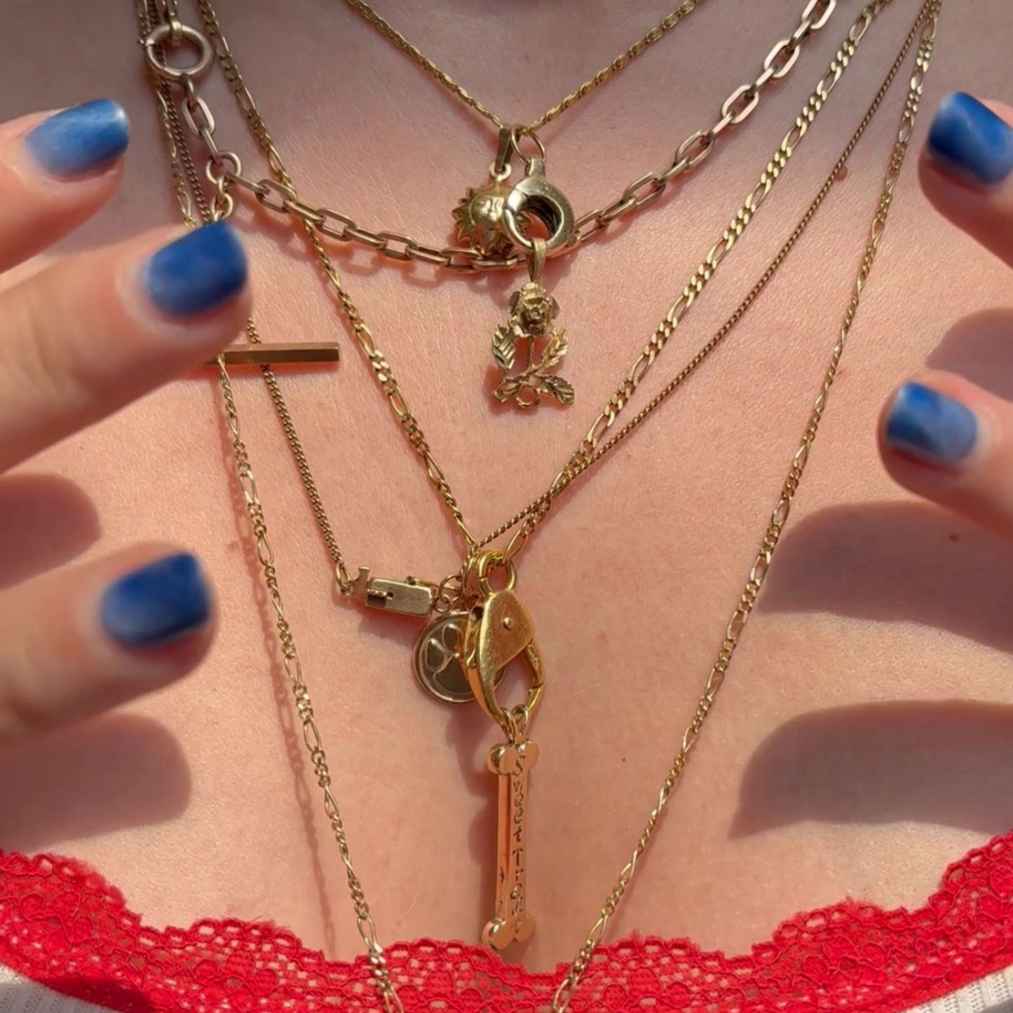 14k figaro sans-a-clasp chain 25"