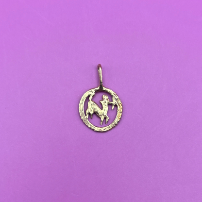 14k sagittarius mini charm