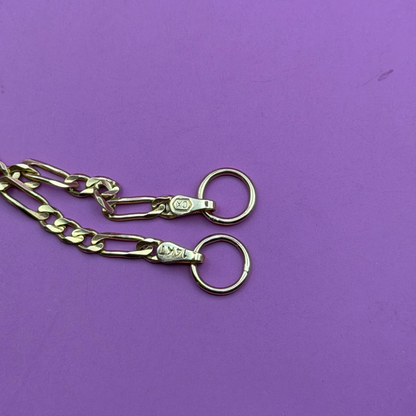 14k figaro sans-a-clasp chain 16.25"