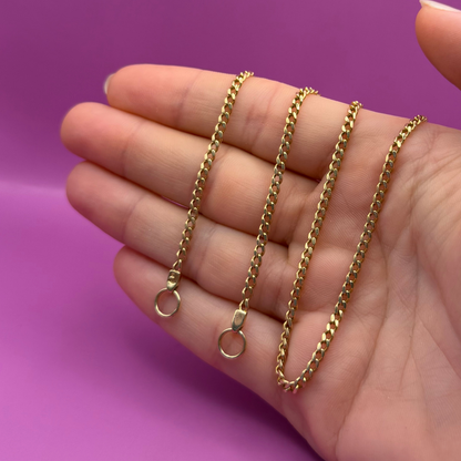 14k curb sans-a-clasp chain 21.5"