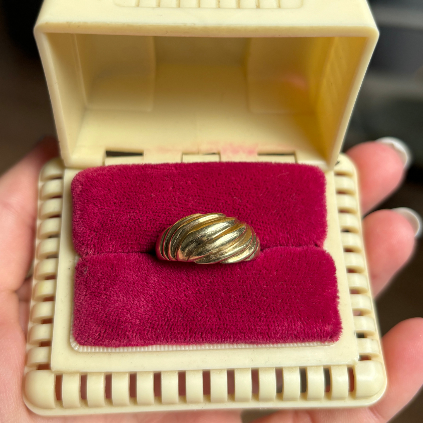 14k croissant ring