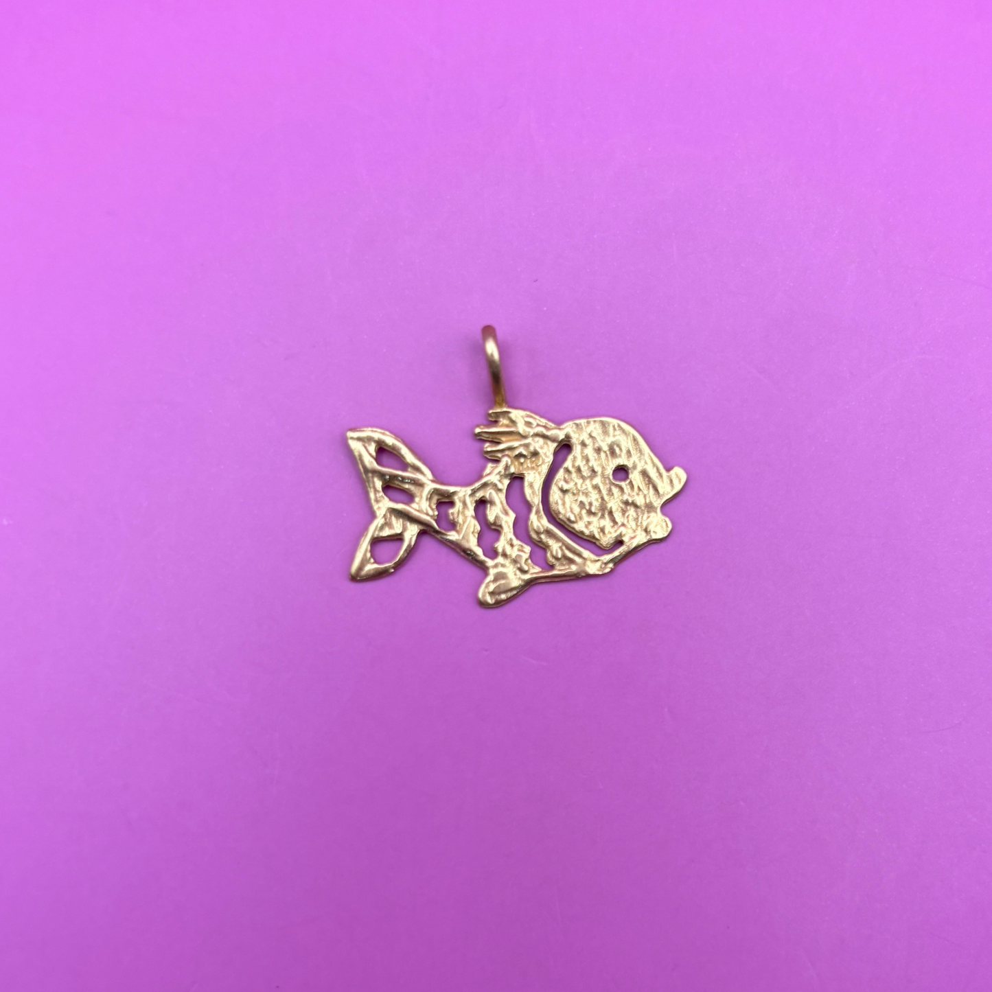 14k fish charm