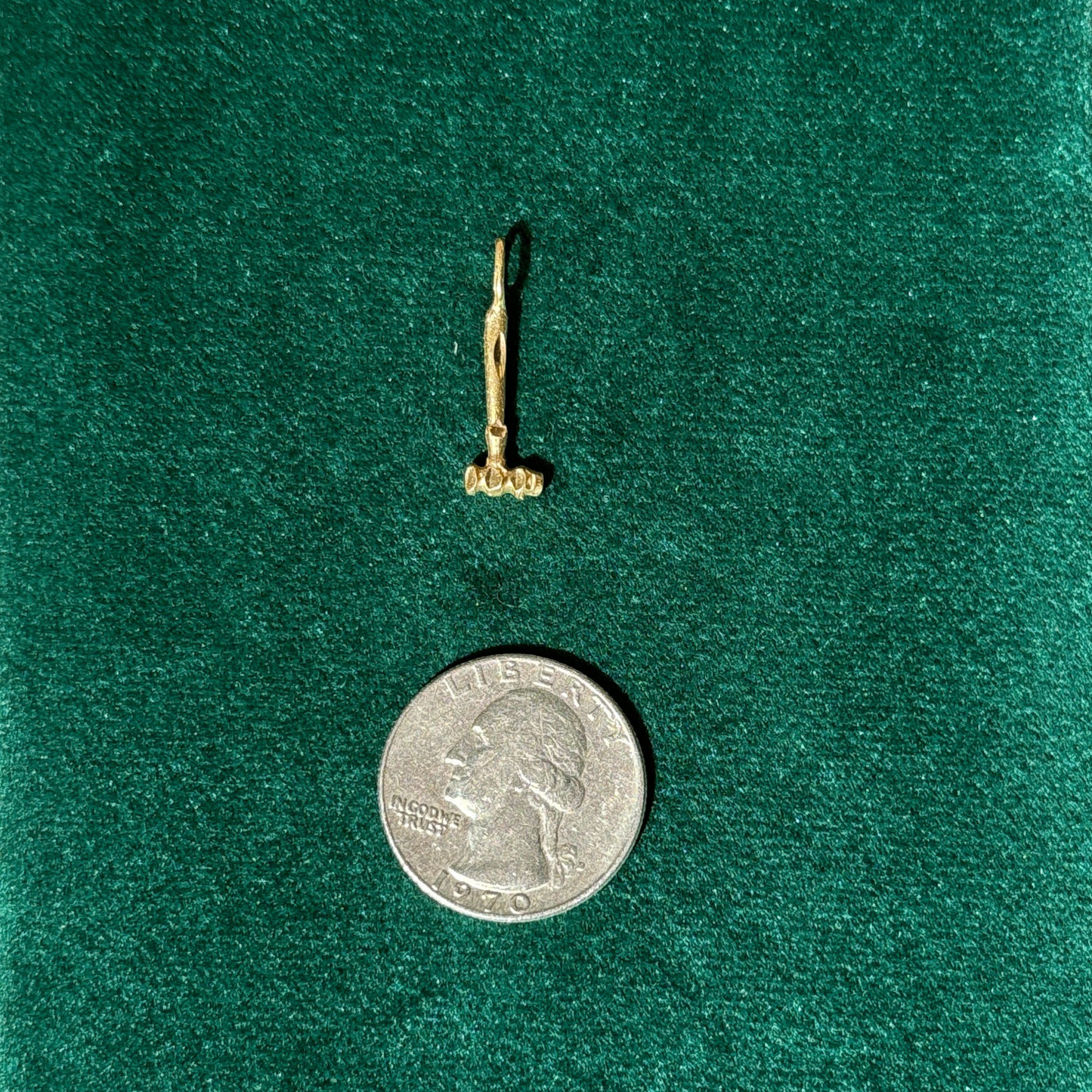 14k hammer charm