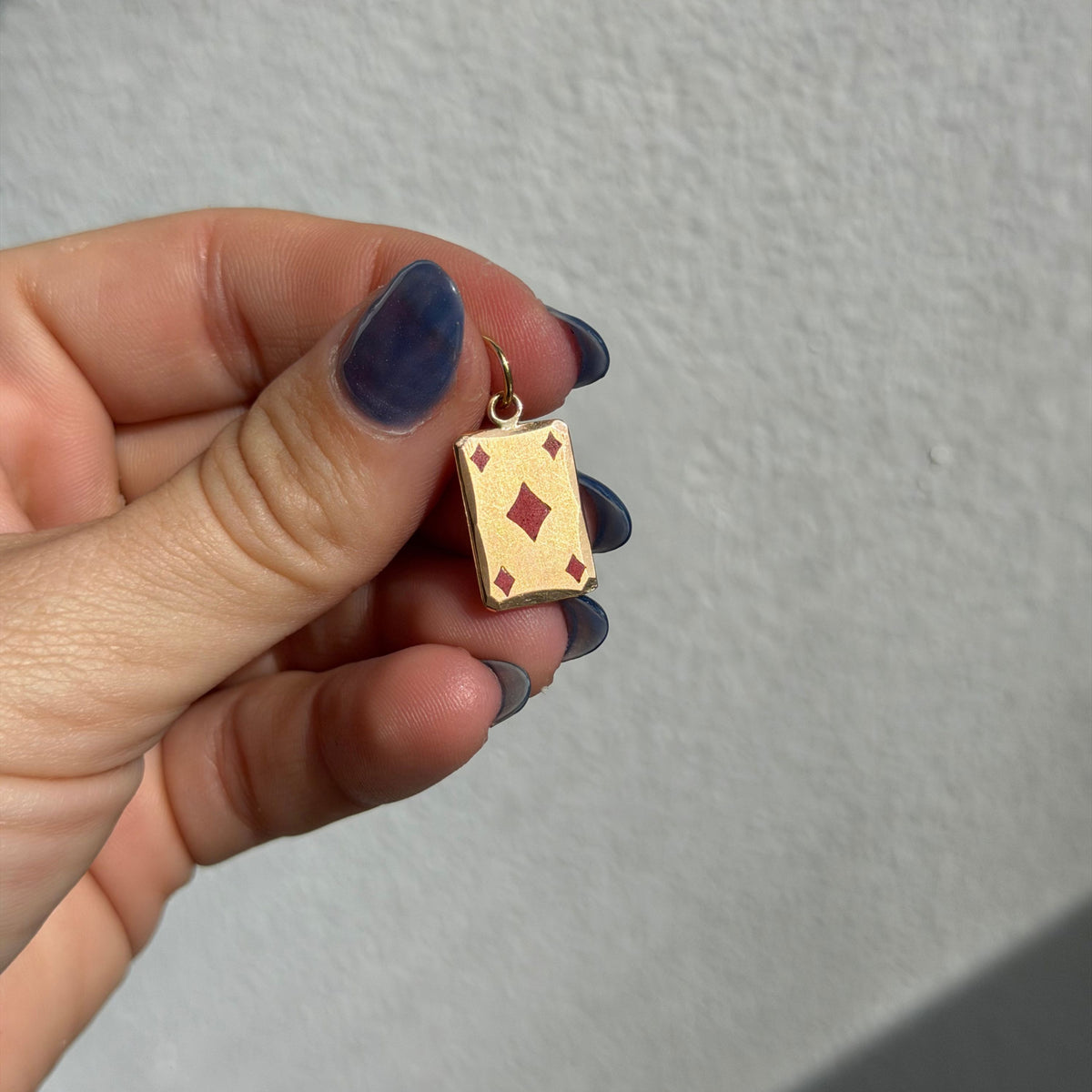 18k diamonds card cuff link conversion charm