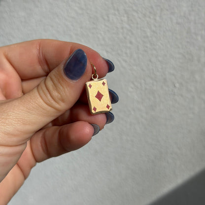 18k diamonds card cuff link conversion charm