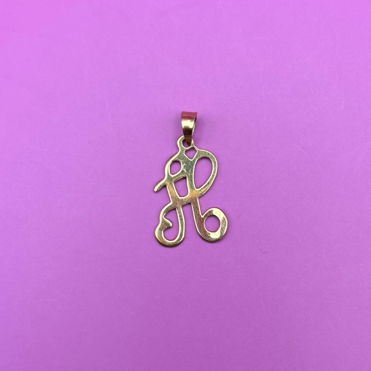 14k letter H charm