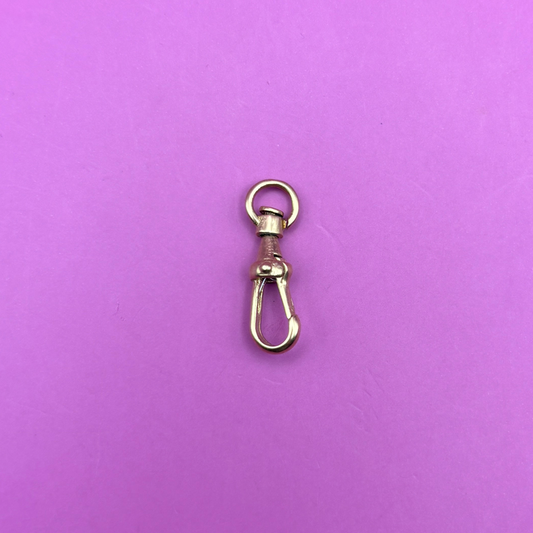 14k small swivel dog clip