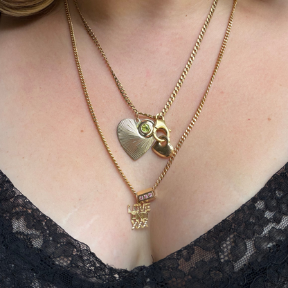 18k vintage curb chain with sister clasp 18.75"