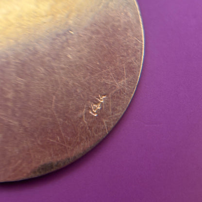 14k aries medallion charm