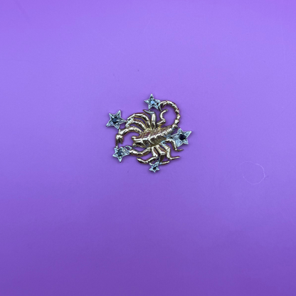 18k scorpion star setting pendant