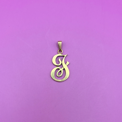 14k letter J charm