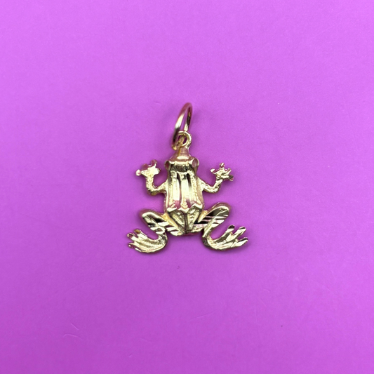 14k frog charm