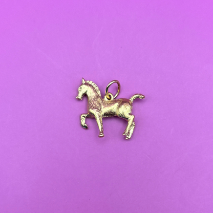 14k horse charm