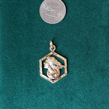 14k fortuna pendant
