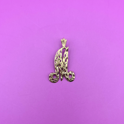 14k ornate letter M by Michael Anthony charm