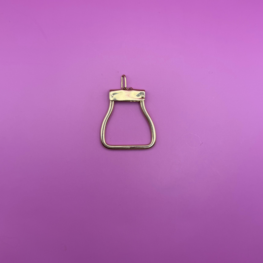 14k industrial clasp charm holder 1.25"