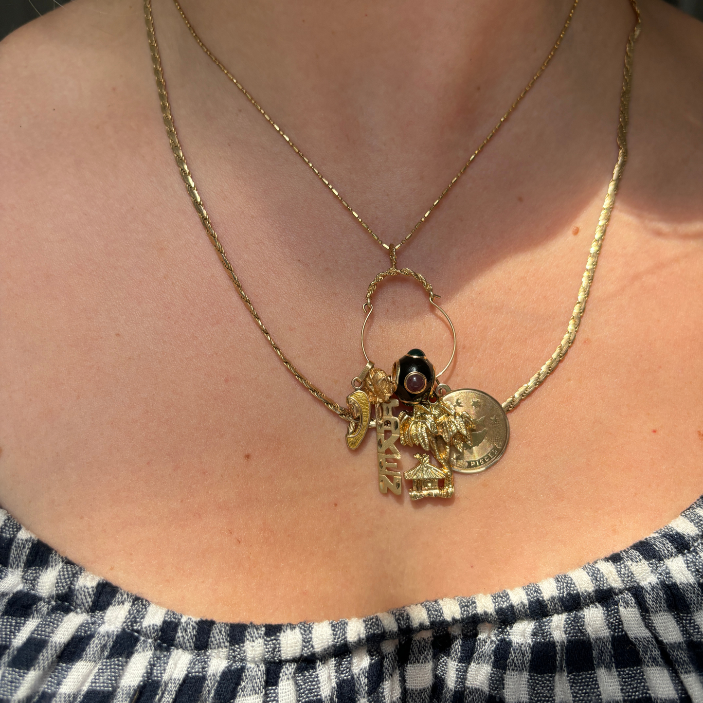 14k rope charm holder
