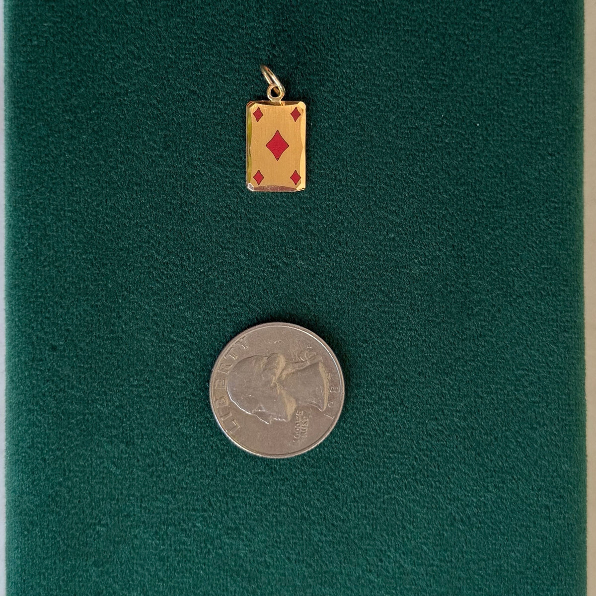 18k diamonds card cuff link conversion charm