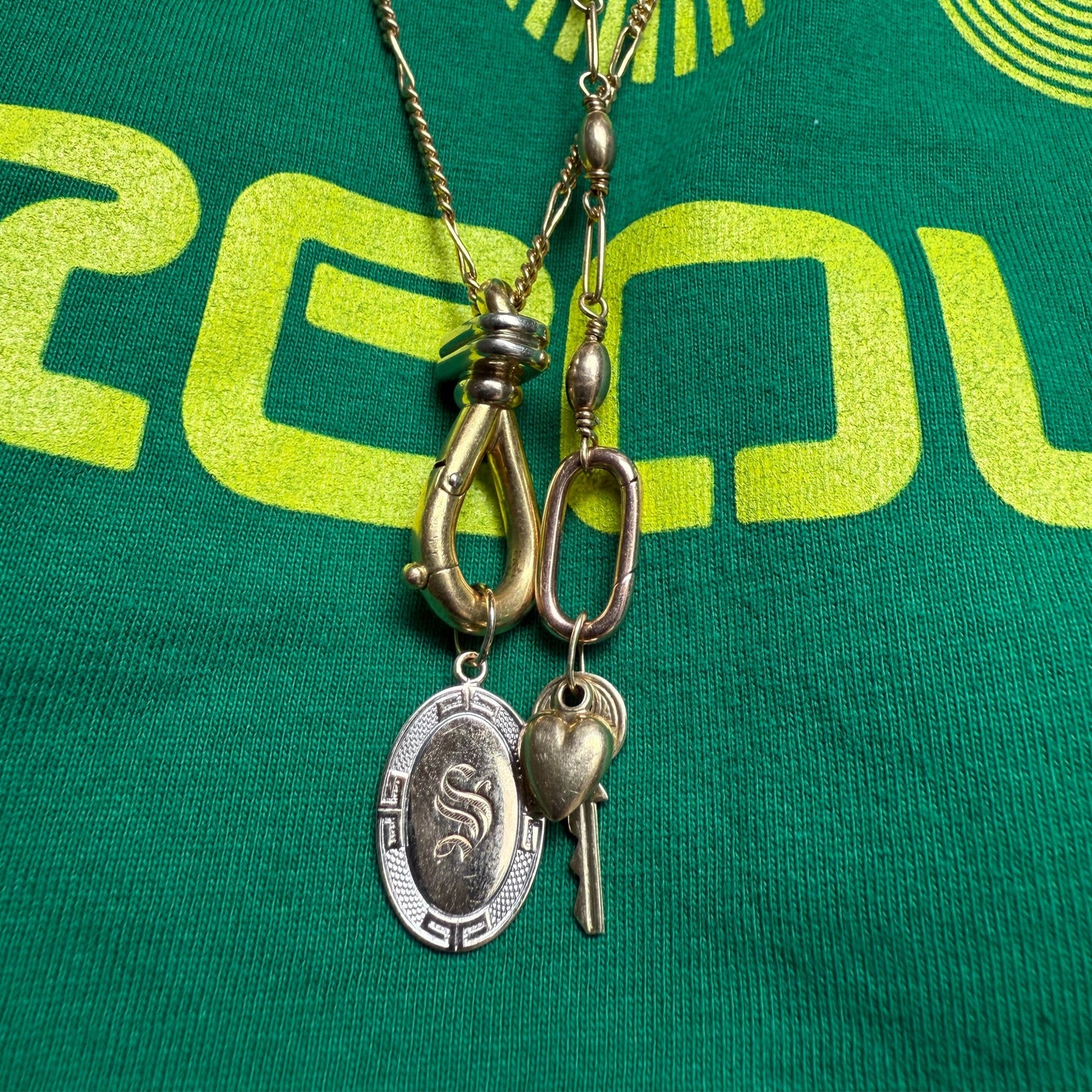 14k key to my heart charm