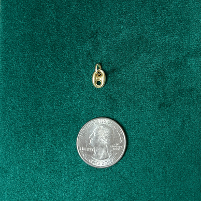 14k mini puffy mariner charm