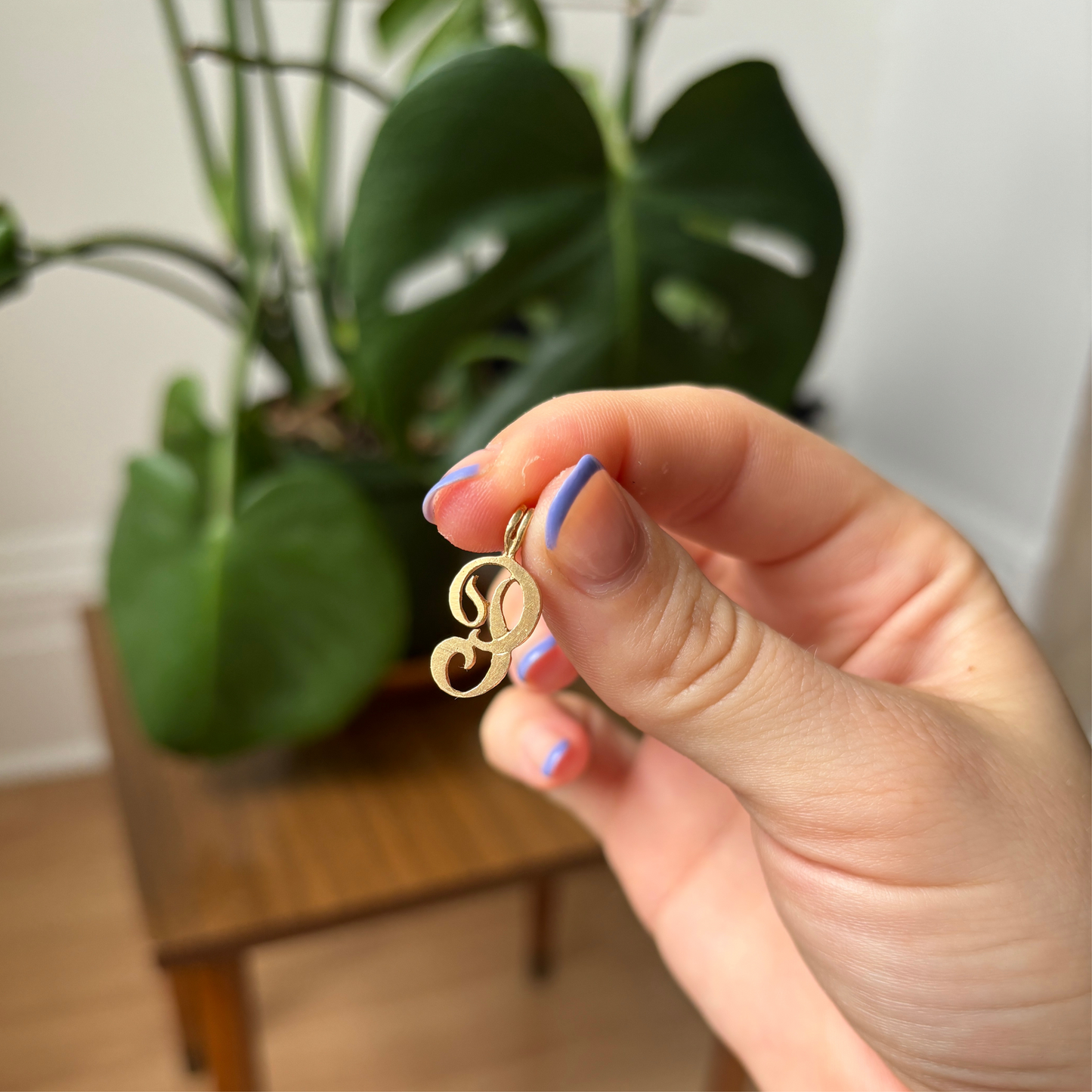 14k letter P charm