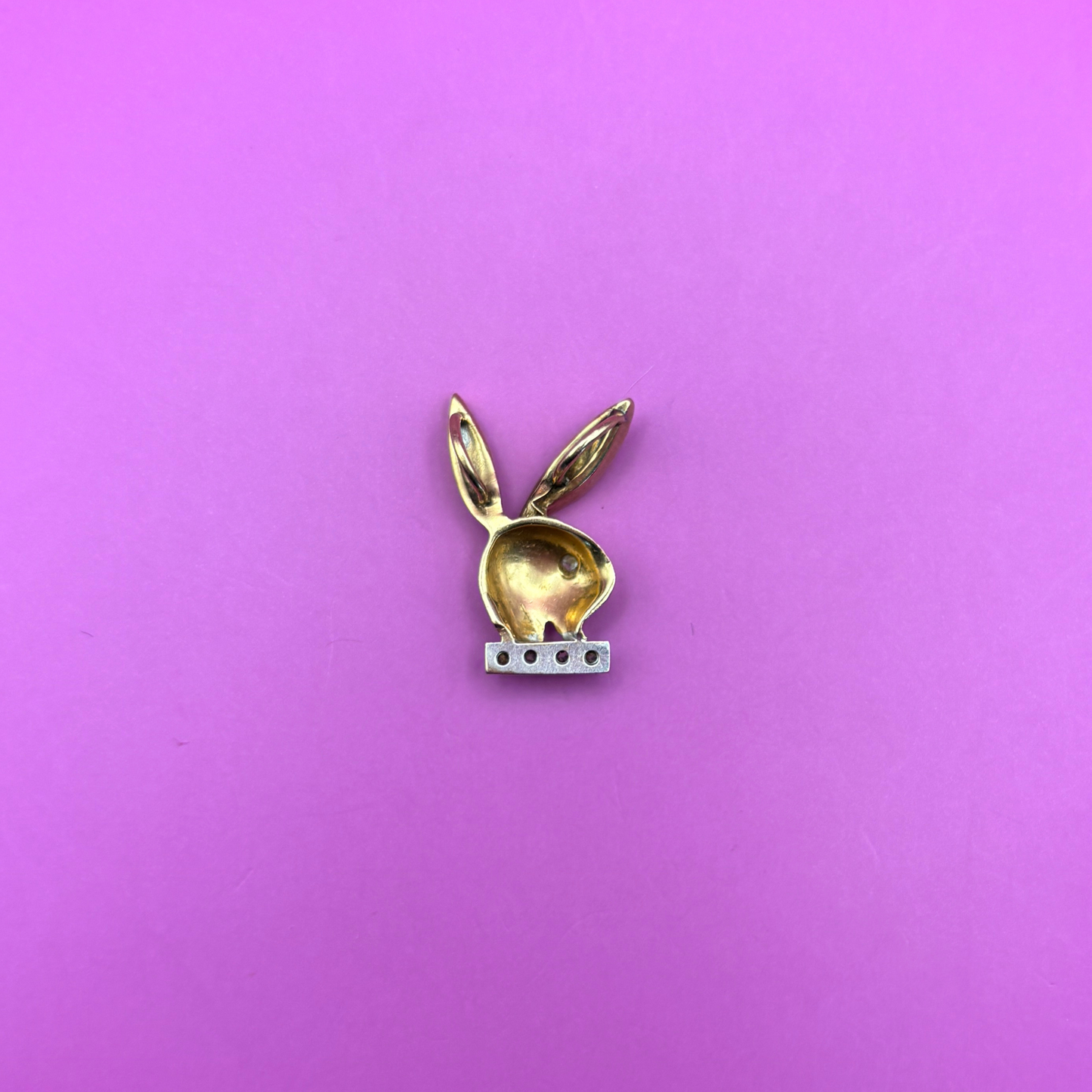 14k playboy bunny with diamonds charm