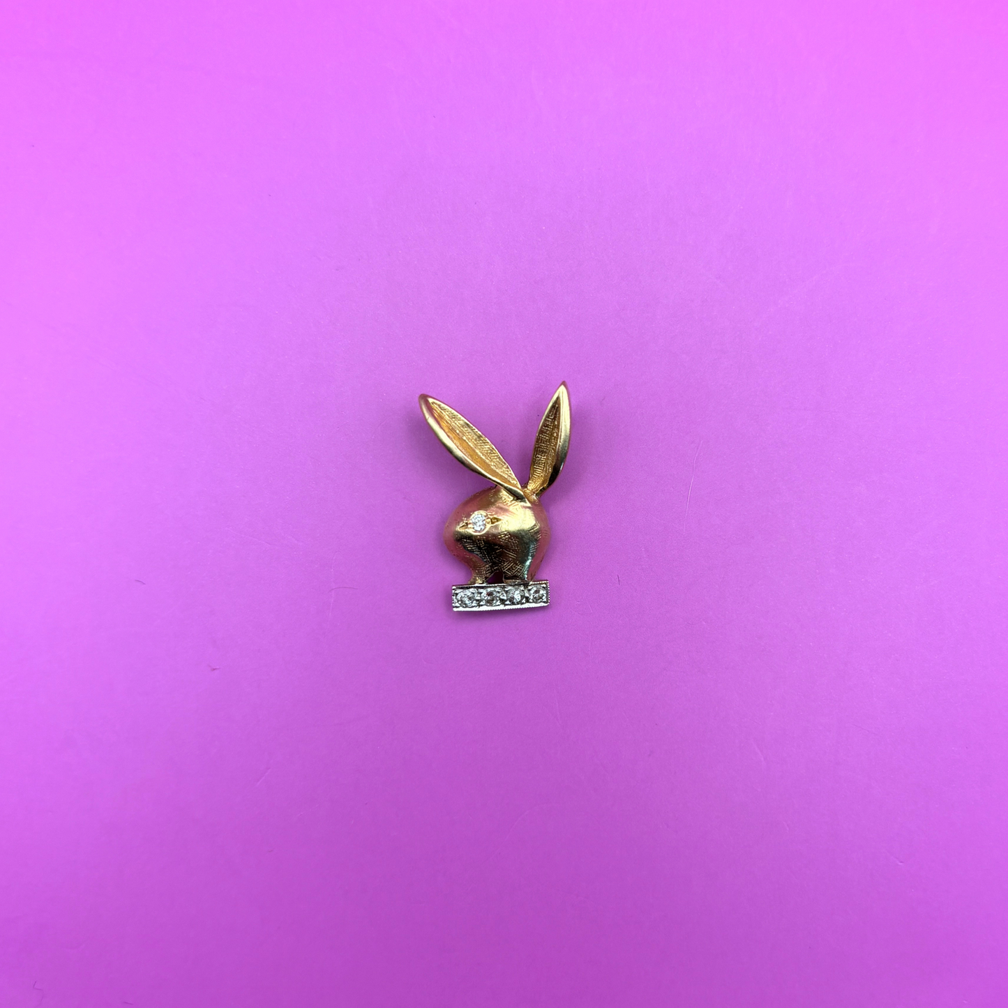 14k playboy bunny with diamonds charm