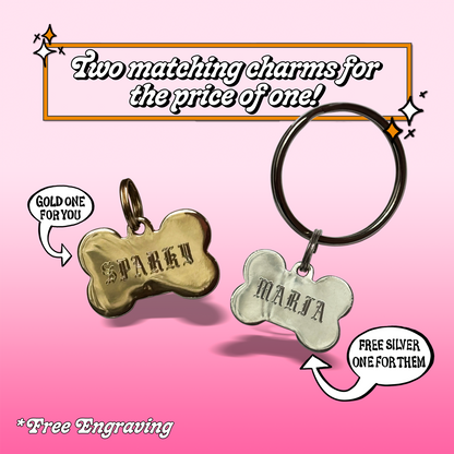 bone dog tag charm