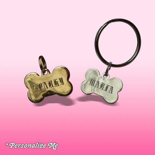 bone dog tag charm