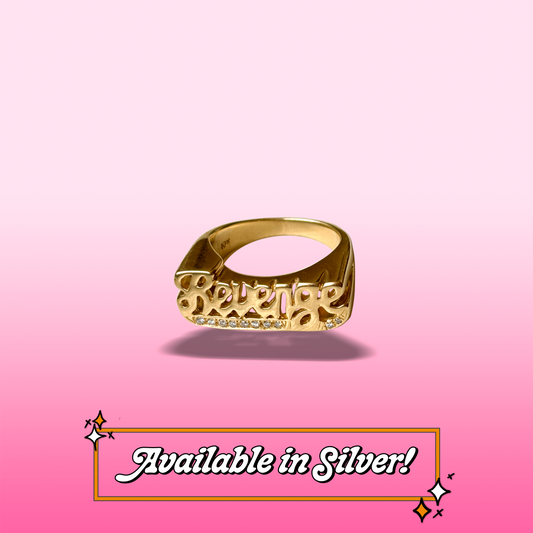 CNOJ x NR revenge ring in gold