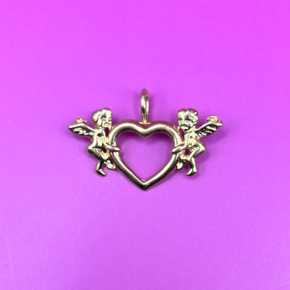 14k heart with two cupids by Michael Anthony charm
