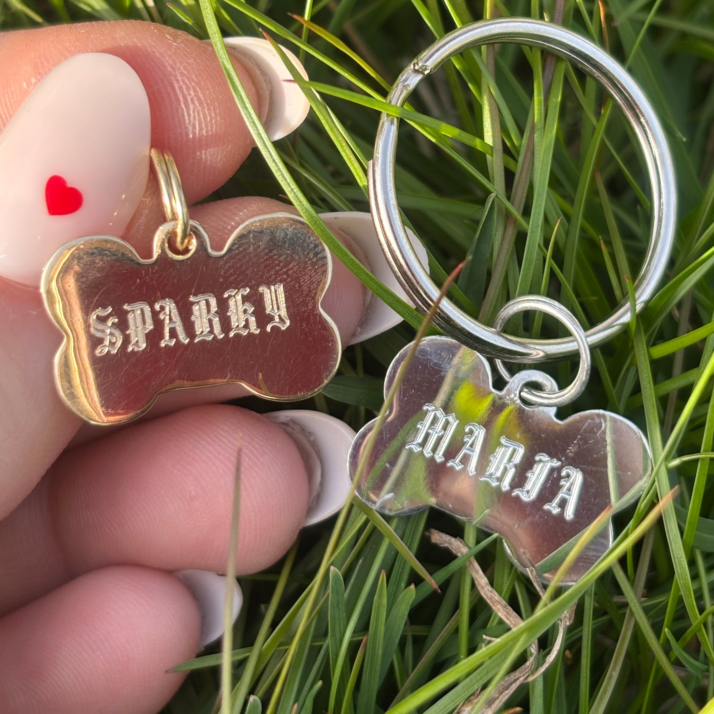 bone dog tag charm