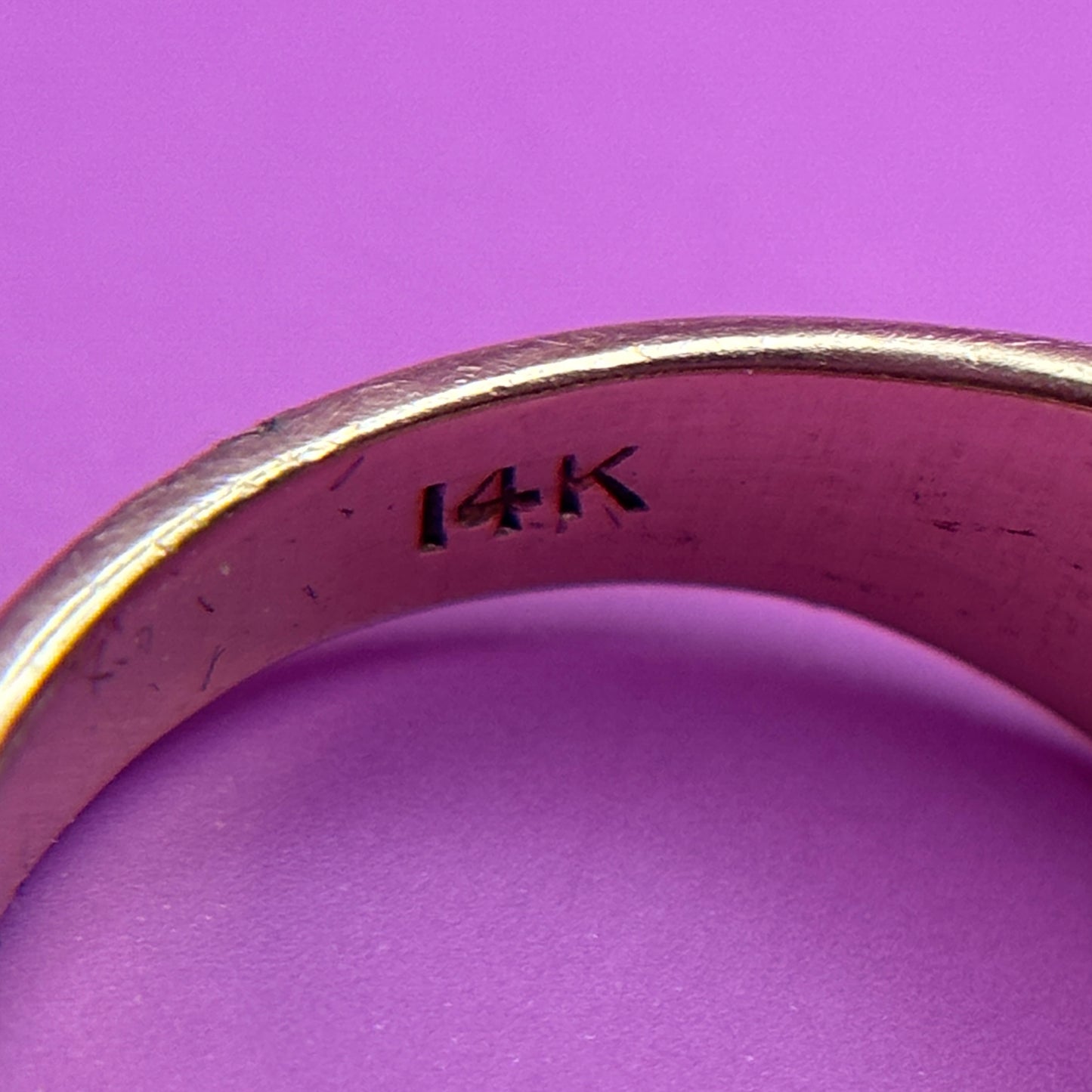 14k pinky signet with ‘wo’n’ engraving