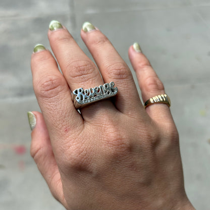 CNOJ x NR revenge ring in silver