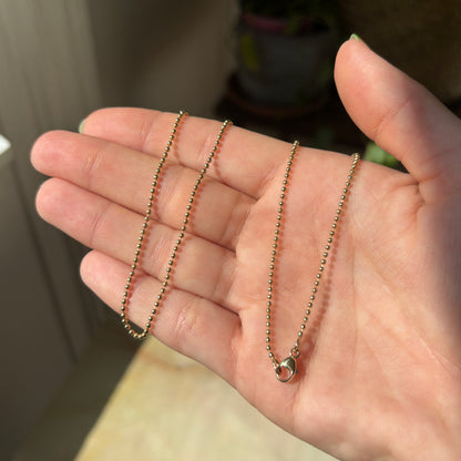 14k mini ball chain 18.75’’