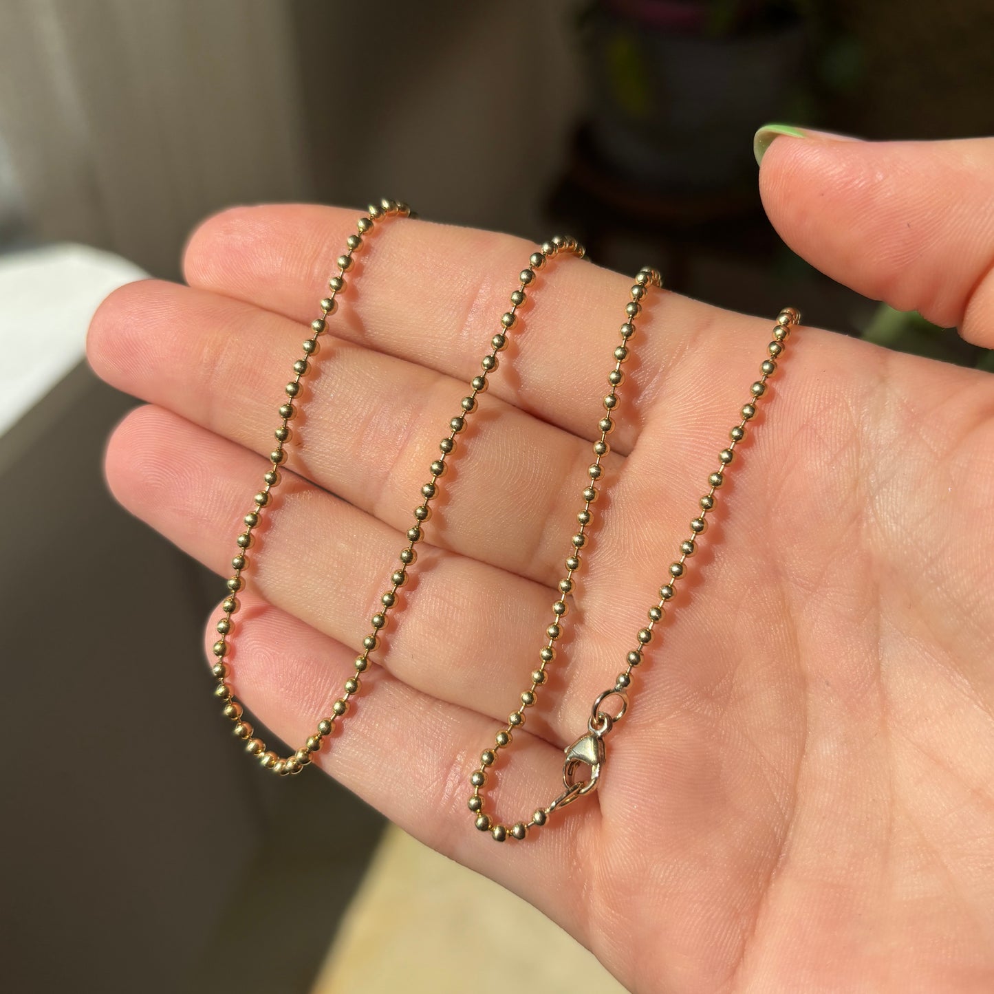 14k ball chain 18.25’’