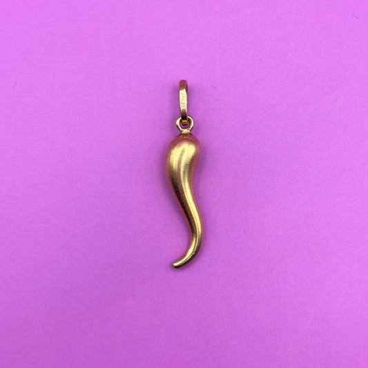 18k hollow cornicello charm 1’’