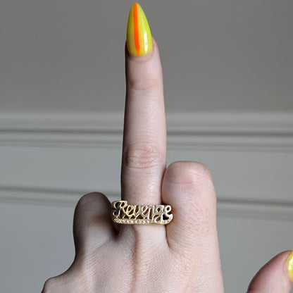 CNOJ x NR revenge ring in gold
