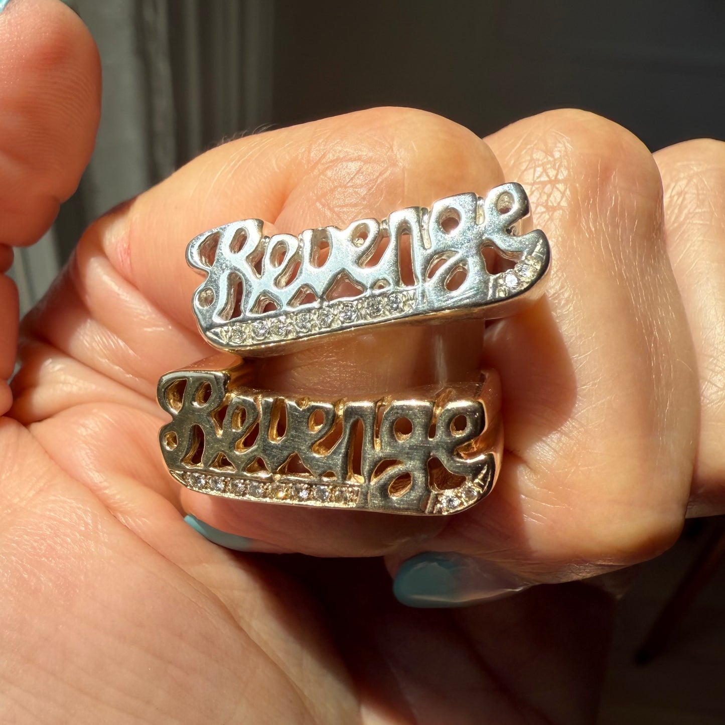 CNOJ x NR revenge ring in silver