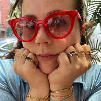 14k zipper bracelet 7"