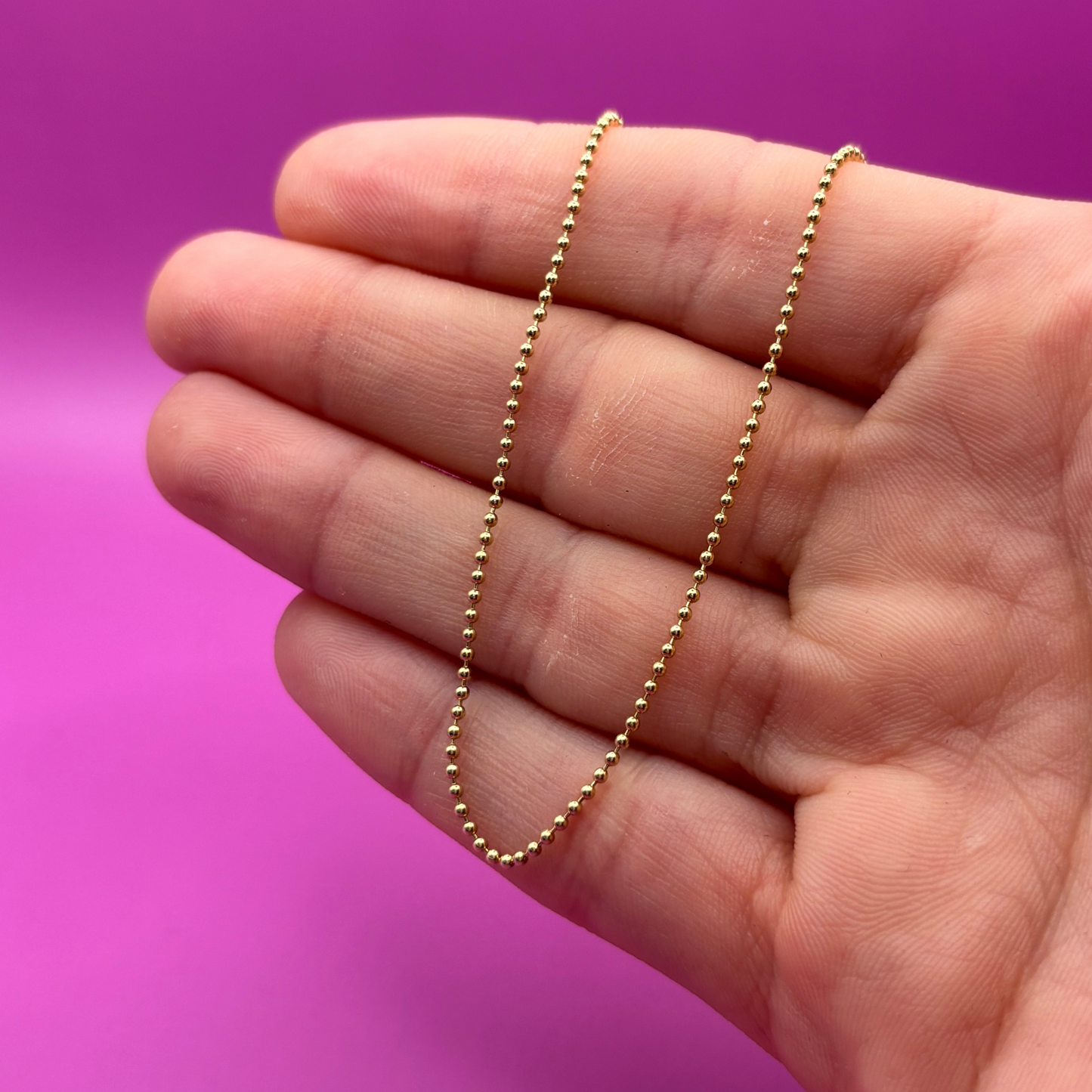 14k ball chain 16’’, 18’’ & 20’’