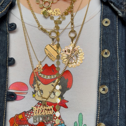 14k ultra bitch with emeralds charm